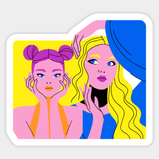 Pop Art Girl Sticker